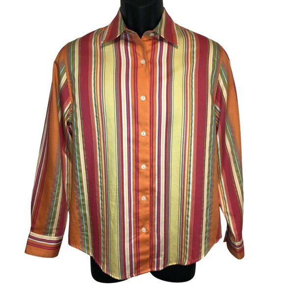 Mark, Fore,Strike Women’s Size Small Striped Long Sleeve Button Up Shirt - Picture 1 of 5